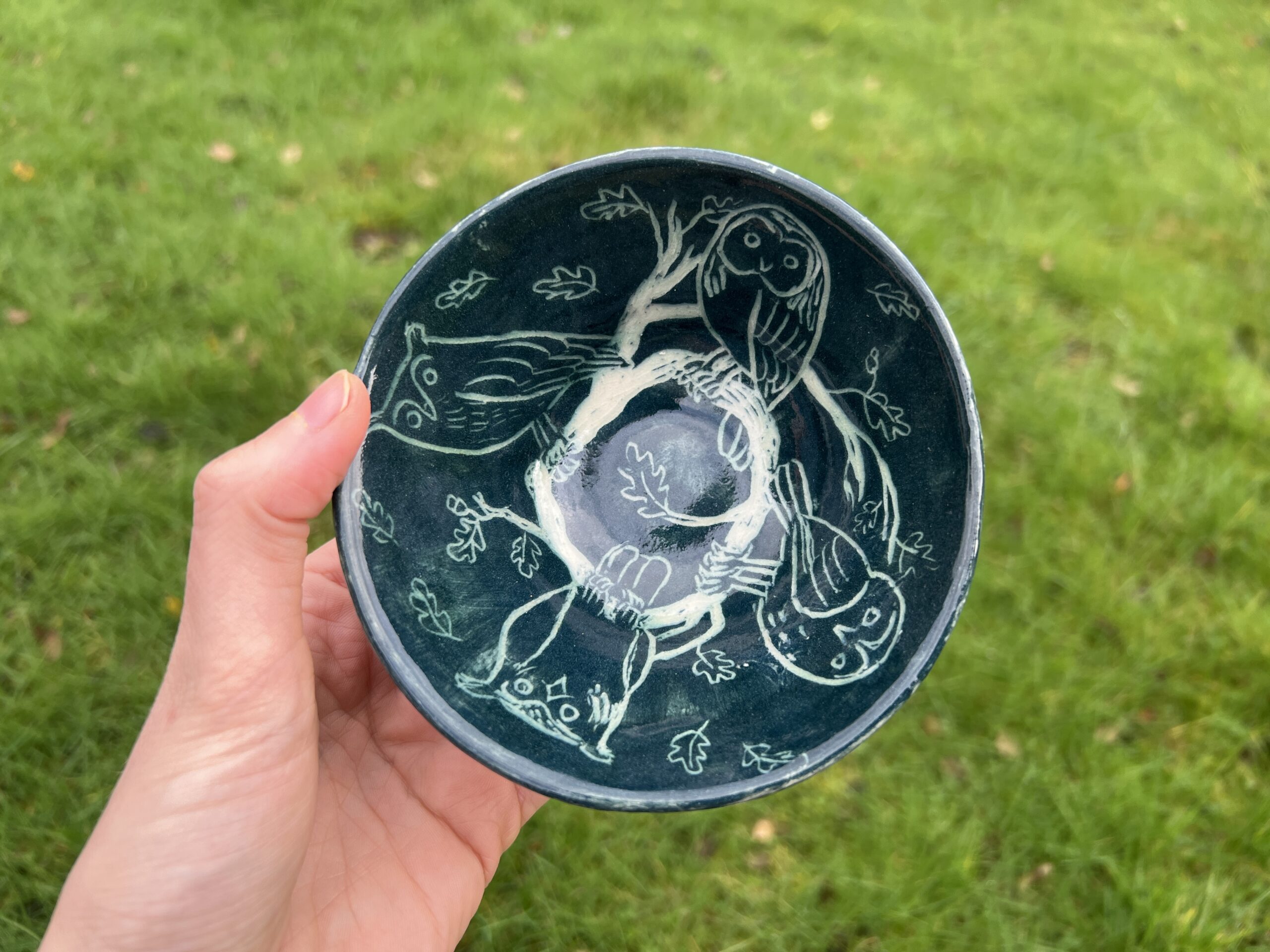 Limited edition handmade ceramic Night time Owl trinket dish (UK ONLY) - please read the description