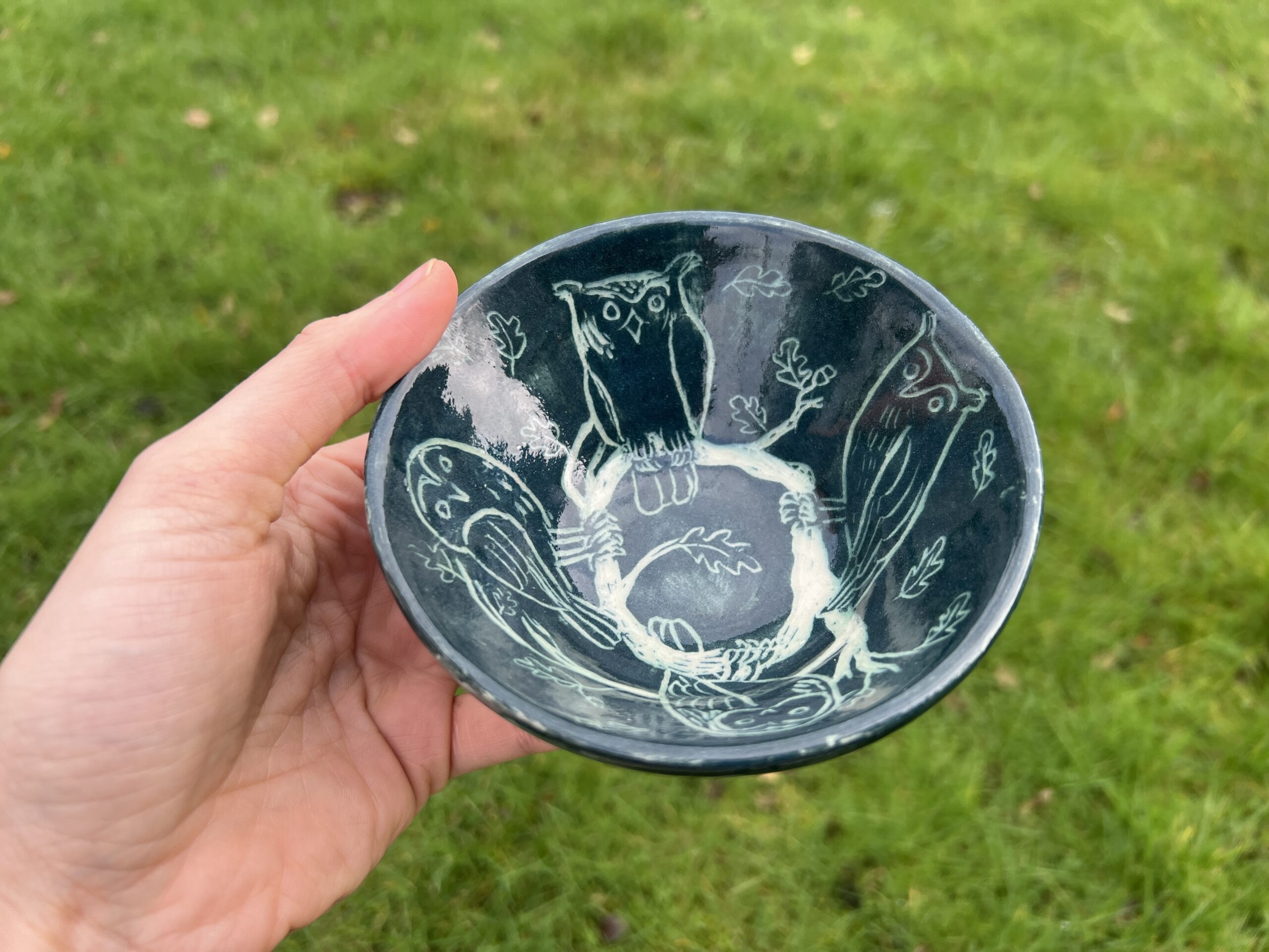 Limited edition handmade ceramic Night time Owl trinket dish (UK ONLY) - please read the description