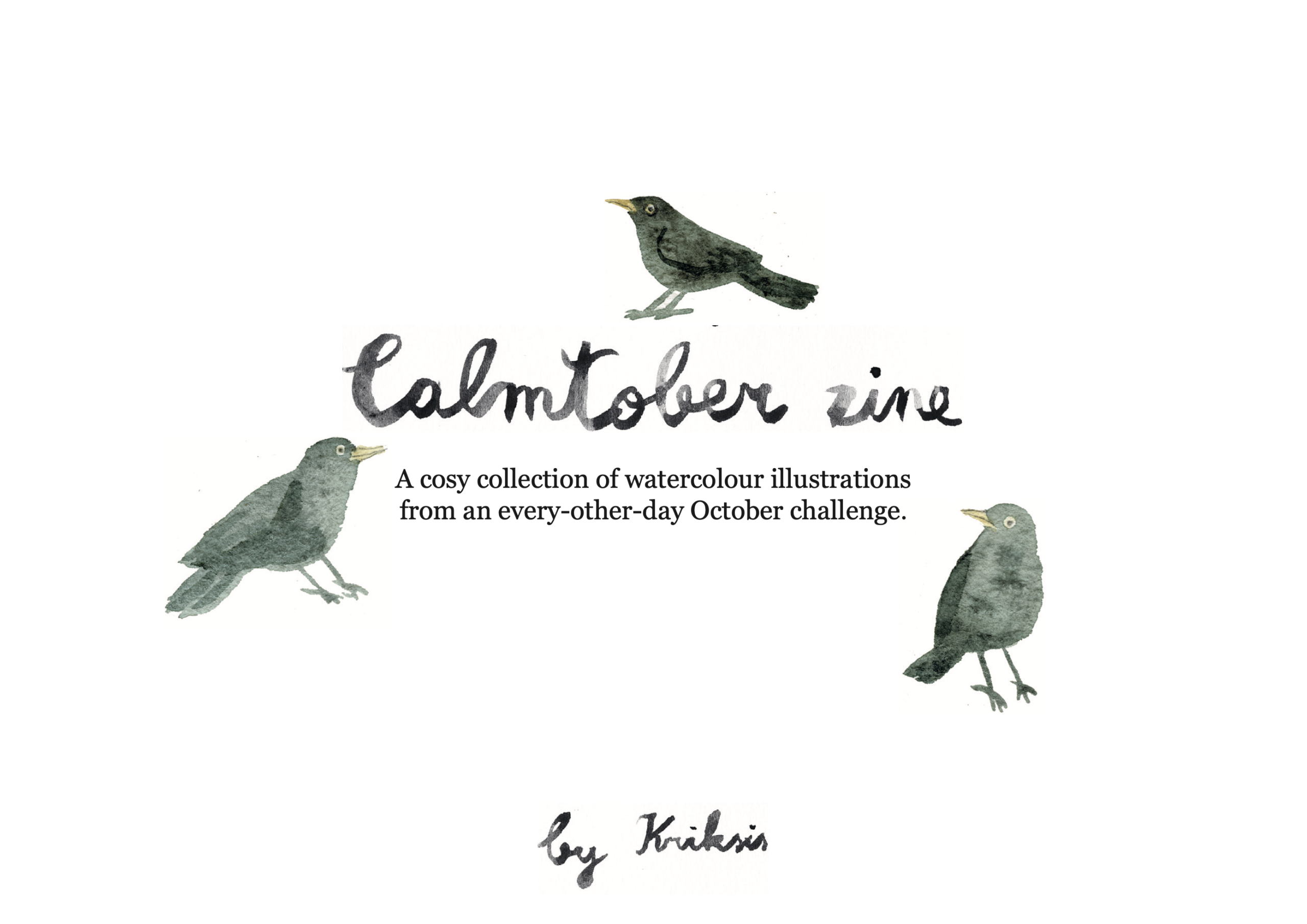 PRE-ORDER A5 Calmtober zine. (2026 edition)